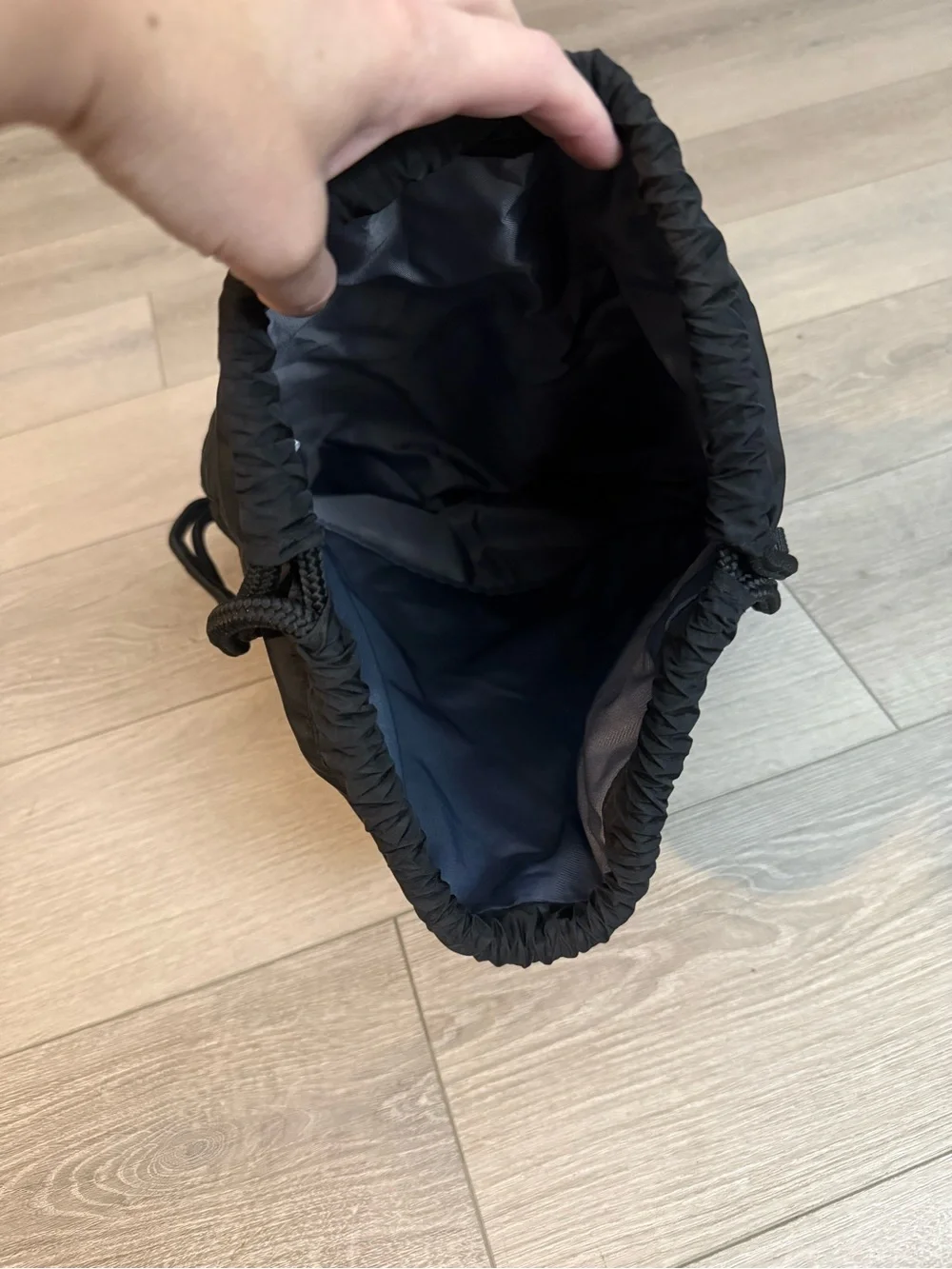 adidas Black Trefoil Drawstring Gym Bag - Picture 4 of 6